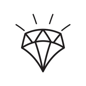 Diamond icon design template isolated illustration Stock Photos
