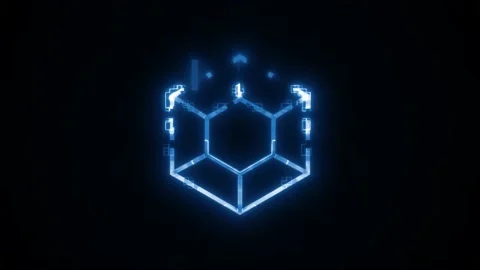 Diamond Icon With Electric Texture Fx Animation 库存影片 140812129