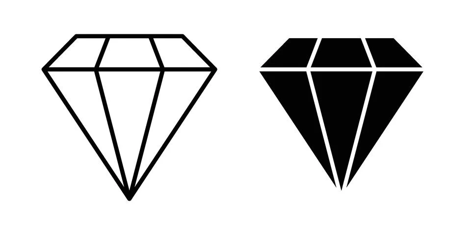 Diamond icon graphic element. web icon set Stock Illustration