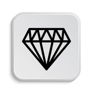 Diamond icon. Internet button on white  background.. Stock Illustration