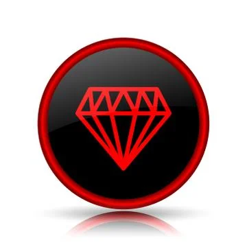Diamond icon. Internet button on white background.. Stock Illustration