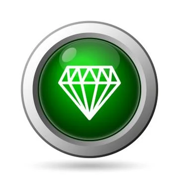 Diamond icon. Internet button on white background. Stock Illustration