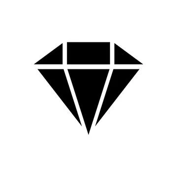 Diamond icon isolated on white background Illustrazione stock