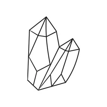 Diamond icon isolated on white Illustrazione stock