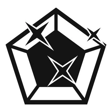 Diamond icon, simple style Stock Illustration