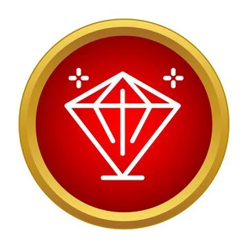 Diamond icon symbolizing luxury, richness, and value Stock Illustration