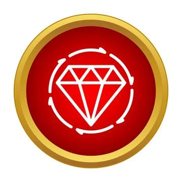 Diamond icon symbolizing value, luxury, and quality standard Stock Illustration