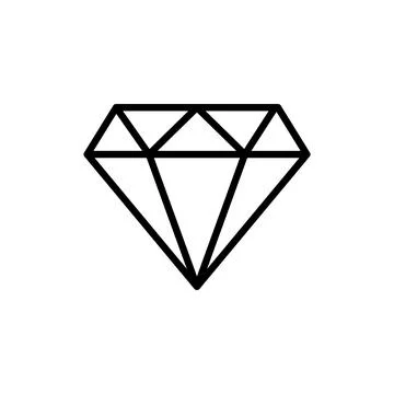 Diamond icon vector. diamond gems sign and symbol Stock Illustration