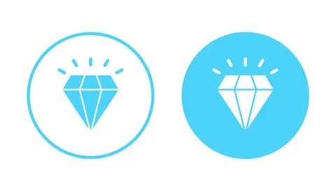 Diamond icon vector. diamond gems sign and symbol Stock Illustration