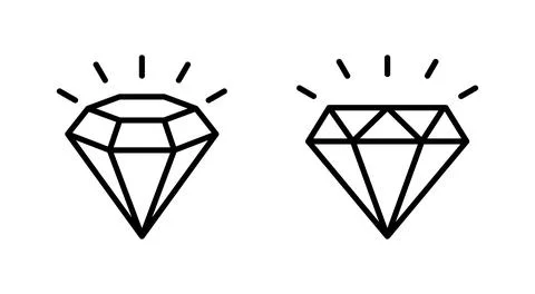 Diamond icon vector. diamond gems sign and symbol Stock Illustration