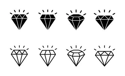 Diamond icon vector. diamond gems sign and symbol Stock Illustration
