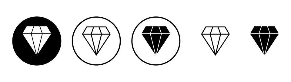 Diamond icon vector. diamond gems sign and symbol Stock Illustration