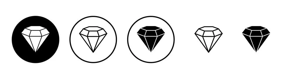 Diamond icon vector. diamond gems sign and symbol Stock Illustration