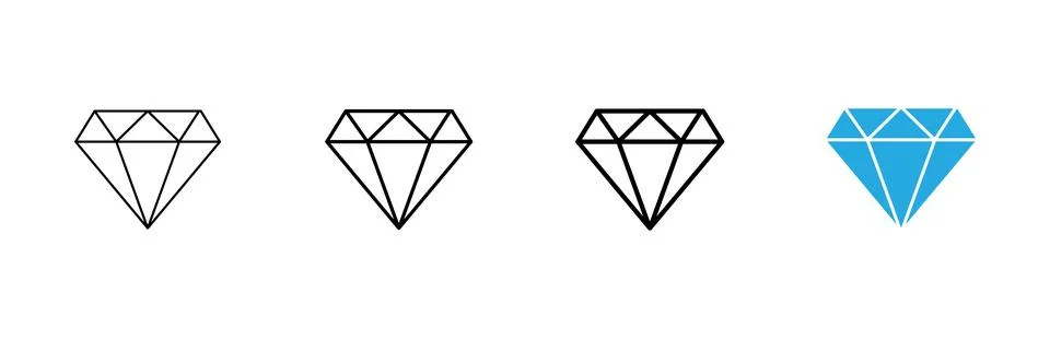 Diamond icon vector. diamond gems sign and symbol Stock Illustration