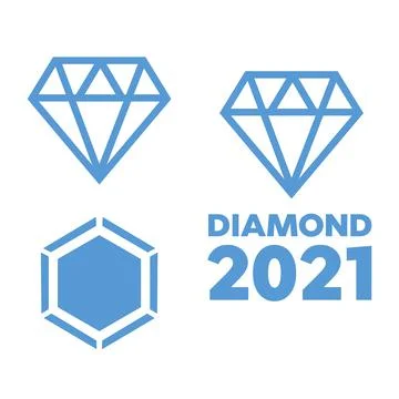 Diamond icon vector. Diamond outline vector sign Stock Illustration