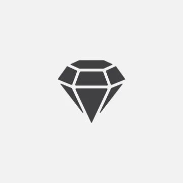 Diamond icon vector, diamond sign design Stock Illustration
