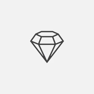 Diamond icon vector, diamond sign design Stock Illustration