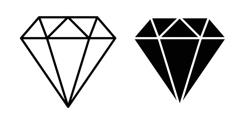 Diamond icon vector editable eps10 Illustrazione stock