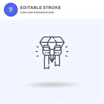 Diamond icon vector, filled flat sign, solid pictogram isolated on white, logo Stock Illustration