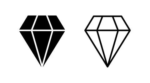 Diamond icon vector. gem icon. crystal stone Stock Illustration