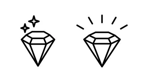 Diamond icon vector. gem icon. crystal stone Stock Illustration