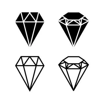 Diamond icon vector. gem icon. crystal stone Illustrazione stock