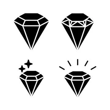 Diamond icon vector. gem icon. crystal stone Stock Illustration