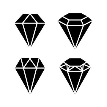 Diamond icon vector. gem icon. crystal stone Stock Illustration