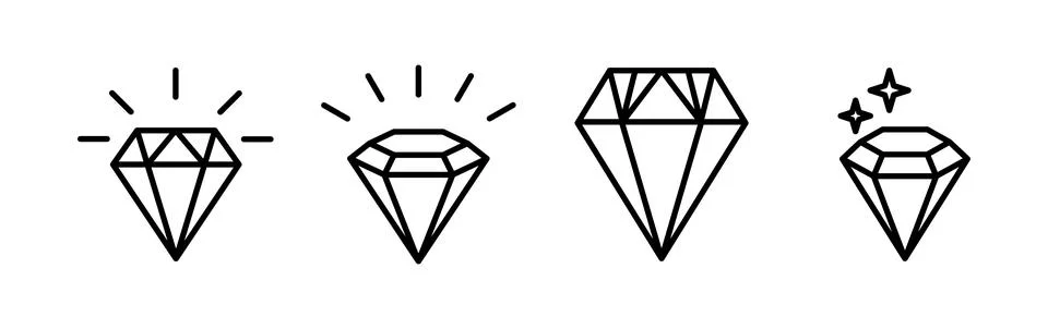 Diamond icon vector. gem icon. crystal stone Illustrazione stock