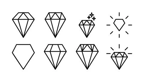 Diamond icon vector. gem icon. crystal stone Stock Illustration