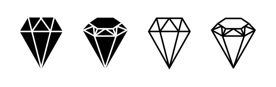 Diamond icon vector. gem icon. crystal stone Illustrazione stock