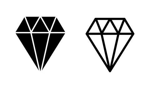 Diamond icon vector. gem icon. crystal stone Stock Illustration