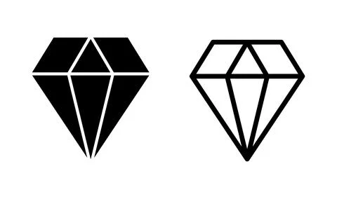 Diamond icon vector. gem icon. crystal stone Stock Illustration