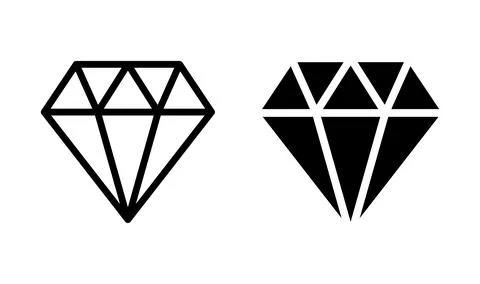 Diamond icon vector. gem icon. crystal stone Stock Illustration