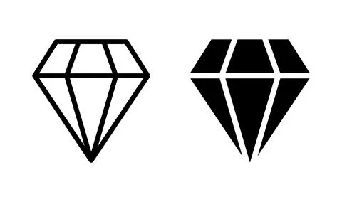 Diamond icon vector. gem icon. crystal stone Stock Illustration