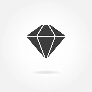 Diamond icon. Vector. 库存插图
