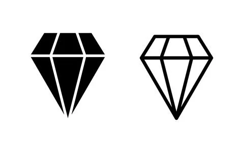 Diamond icon vector illustration. diamond gems sign and symbol Stock Illustration