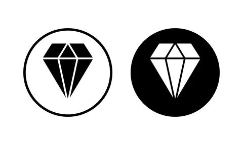 Diamond icon vector illustration. diamond gems sign and symbol Stock Illustration