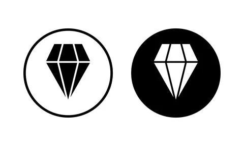 Diamond icon vector illustration. diamond gems sign and symbol Stock Illustration