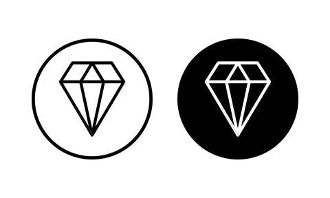 Diamond icon vector illustration. diamond gems sign and symbol Stock Illustration