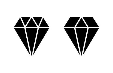 Diamond icon vector illustration. diamond gems sign and symbol Stock Illustration