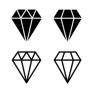 Diamond icon vector illustration. diamond gems sign and symbol Stock Illustration