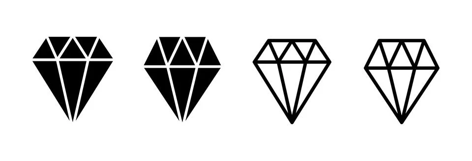 Diamond icon vector illustration. diamond gems sign and symbol Stock Illustration