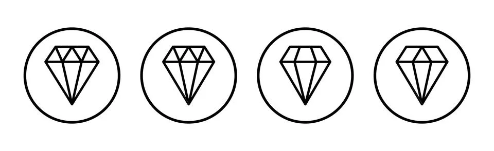 Diamond icon vector illustration. diamond gems sign and symbol Stock Illustration