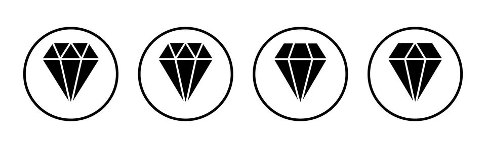 Diamond icon vector illustration. diamond gems sign and symbol Stock Illustration