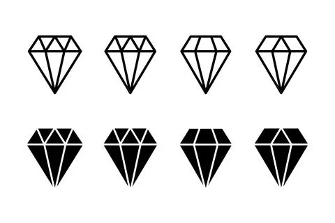 Diamond icon vector illustration. diamond gems sign and symbol Stock Illustration