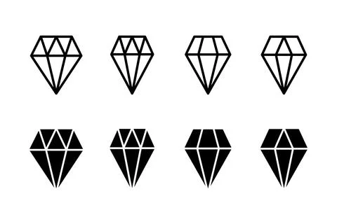 Diamond icon vector illustration. diamond gems sign and symbol Stock Illustration