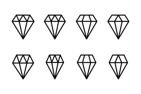 Diamond icon vector illustration. diamond gems sign and symbol Stock Illustration