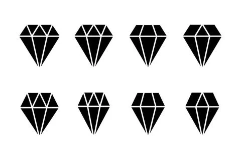 Diamond icon vector illustration. diamond gems sign and symbol Stock Illustration