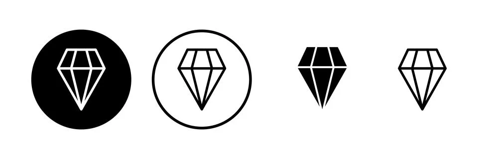 Diamond icon vector illustration. diamond gems sign and symbol Stock Illustration